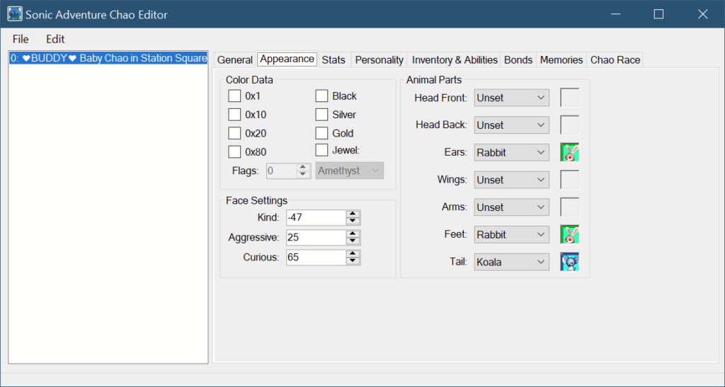 sonic adventure dx pc memory editor v2.00 beta